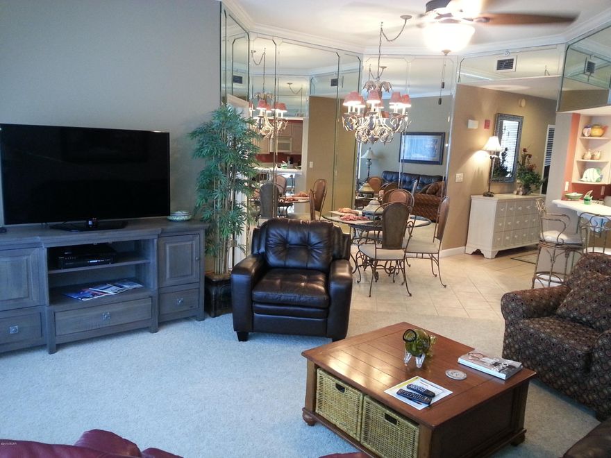 This unit is a penthouse level with 10 ft. ceiling and an amazing view. Coral Reef is a much sought after Complex. It has only 82 units (2Br's and 4Br's) giving it a quite but friendly environment. This section of the beach is pristine, a less congested area of the beach and is very family oriented. A large number of the units at Coral Reef are non rental with 2 large pools (one heated) beautifully landscaped with a lot of green space for owner's and guest to enjoy, BBQ grills and tables, a gulf side gazebo and an exercise room. So quiet and tranquil is our Coral Reef on the beautiful Gulf of Mexico.