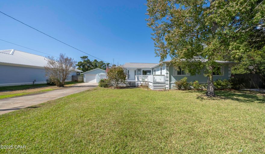 This home is steps from the Sugar Sand Beaches of The Gulf. This home is on a quiet dead end road on the street 90% of homes are owner occupied.The house sits on a DOUBLE LOT Plenty of room to add addition square footage and a Pool. The house is minutes from shopping and entertainment. 
This home is in move in condition also city sewer is available for tap in front yard. The house is equiped with a Generac Generator which runs the entire home if there is an outage. 
Roof was replace after Hurricane Micheal The A/C unit was installed in 2022 Appliances are 2 Years Old There is NO HOA Call me and set up a visit Priced to sell at only $435.00 Per Sq. Ft. On a double Lot
