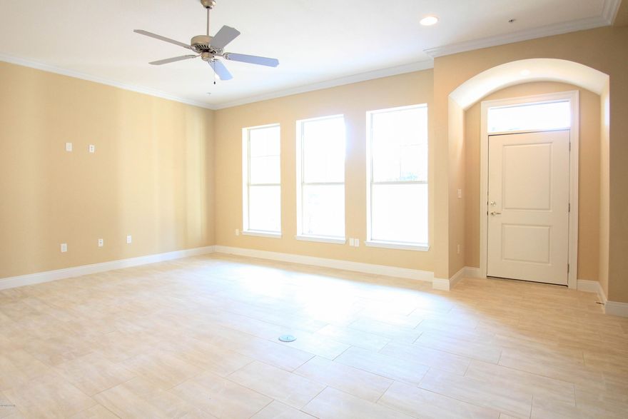 These new (never lived in) townhome-style condos have all the same great amenities and luxury that you would expect from an upscale community like Island Reserve. These beautiful two-story townhomes boast 3 bedrooms/3.5 baths and 2,201 Square Feet. Every bedroom has its own Bathroom. Each townhome has its own double car garage, front and rear entries, first floor patio, and second floor balcony just off the Master Suite. Open concept layout with a large living room equipped with arched openings leading you into the dining room and kitchen. Island Reserve is 1.4 miles away from the Gulf of Mexico and has the best amenities in town including an indoor Basketball Court, 1 Acre sized Lagoon Pool, Fitness Gym, & Theater Room. No Pets-12 month lease