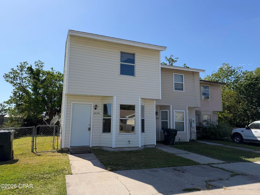 Updated End-Unit Townhome in the Heart of Lynn Haven - Close to Everything! No HOA!!

Welcome to this end-unit townhome offering comfort, convenience, and value. Featuring 2 bedrooms and 1.5 bathrooms, this property is perfect for a primary residence, first-time homebuyer, or investment opportunity.

Enjoy 1,138 total square feet (1,010 heated/cooled) on a manageable .07-acre lot with a fenced yard, ideal for pets or outdoor relaxation.

Key Features:
 - Washer/Dryer Closet     
    next to Kitchen
 - Vinyl siding
 - October 2019 Roof
 - Fresh interior paint
 - Chair Rail & Crown  
    Moulding
 - Quartz Countertops
 - Electric flat-top stove
 - Covered back porch with 
    storage closet

Located in a highly desirable area, you'll love being within walking distance to multiple restaurants, shops, and everyday conveniences.

Nearby Schools:
 - Mosley High - 1.2 miles
 - Mowat Middle - 1.4 miles
 - Highland Park Elementary - 2.6 miles
 - Haney Technical College - 1.6 miles

Whether you're looking to stop renting and start building equity or add a solid property to your rental portfolio, this home checks all the boxes.
(Measurements are approximate and Buyer should verify)