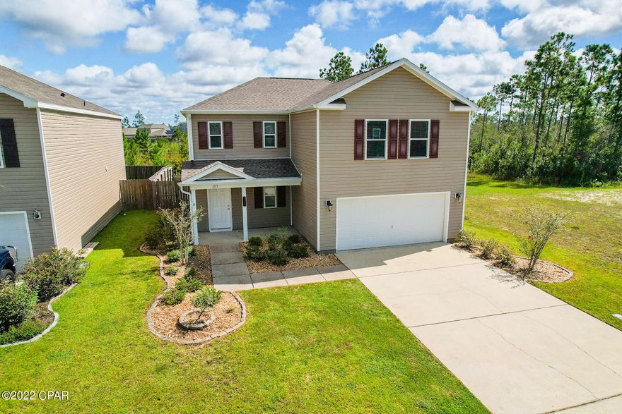 Well maintained 4 bedroom, 2 bathroom home in the growing neighborhood of Olde Towne Village. This home sits at the end of a cul-de-sac. The first floor features  vinyl plank flooring, an open concept into the living room and kitchen. The kitchen has an island/ breakfast bar. There are french doors off the kitchen that lead into the backyard. The backyard features a  covered sitting area as well as a privacy fence. On the second floor are the 4 spacious bedrooms. The second floor also features vinyl plank flooring. The master bathroom has a double vanity, large garden tub with a separate shower and walk in closet. The home also has a double car garage. Call today for a showing!