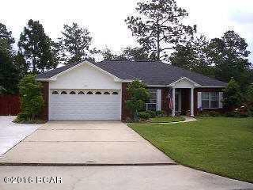 Well maintained home in popular Lynn Haven subdivision of Mowat Highlands.  Open floor plan, breakfast area, fireplace, and separate dining room. Split bedroom plan, large master with roomy master bath, jetted tub, separate shower, double vanities, and walk-in closet. Laundry room, two car garage and extra driveway with room on side of home for boat or RV parking. Covered patio in totally fenced backyard with privacy of woods behind.  Will consider a small dog, but positively no cats.