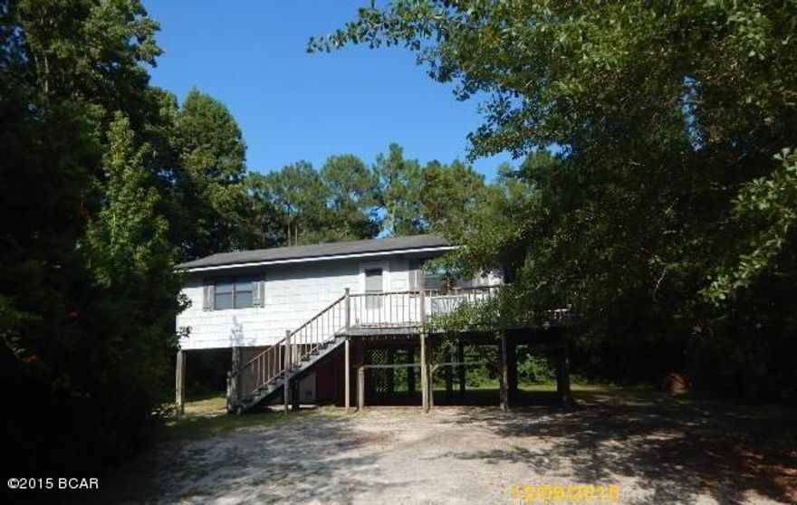 This is a two bedroom 1 full bath home located in country. Home is on stilts, very private home no need for privacy fence., This is a nice place, this is a must see, being sold as is.