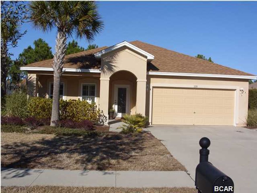 INCLUDES LANDSCAPING.  Great home in Palmetto Trace.  See pictures.   Large 3bd 2bth. This has a normal back yard, not looking at the new commercial development. Middleburg Dr. is a nice street in the newer area of Pier Park, close to the light at Pier Park Dr. Golf Cart down to the beach through Pier Park.