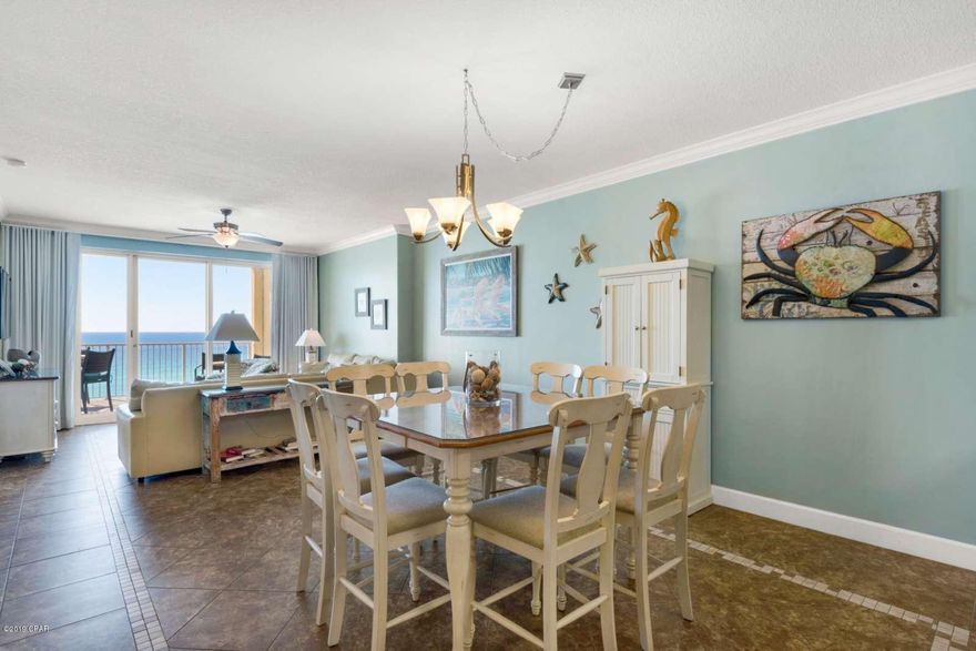 Welcome to Ocean Reef, a rare, gorgeous 4-bedroom / 3 bath floor plan with 1,535 sq.ft. of living space that can sleep 12 in beds. 

Enjoy incredible views of the Gulf from the kitchen, dining room, living room and master bedroom, both open onto the expansive 28' x 10' balcony. This unit also includes a deeded parking space that is 15 yards from the elevator! Perfect as a primary residence, a second home, or as an investment property. This unit earned $56,400 in 2018 and will earn $57,500+ in 2019. $4,000 rental income booked for January and February 2020. 

Open concept with 9 ft ceilings, this unit has been upgraded top to bottom and is tastefully decorated.Fully furnished, rental ready with ceramic tile and luxury vinyl planking throughout, new refrigerator, dishwasher, sleeper sofa and couch in 2019, new A/C and hot water heater in 2018. 

Amenities include a gulf-front pool, Jacuzzi and sun deck, an indoor heated seasonal pool, fitness room, sauna and steam room and low HOA fees. Located close to Pier Park, the airport and great restaurants.