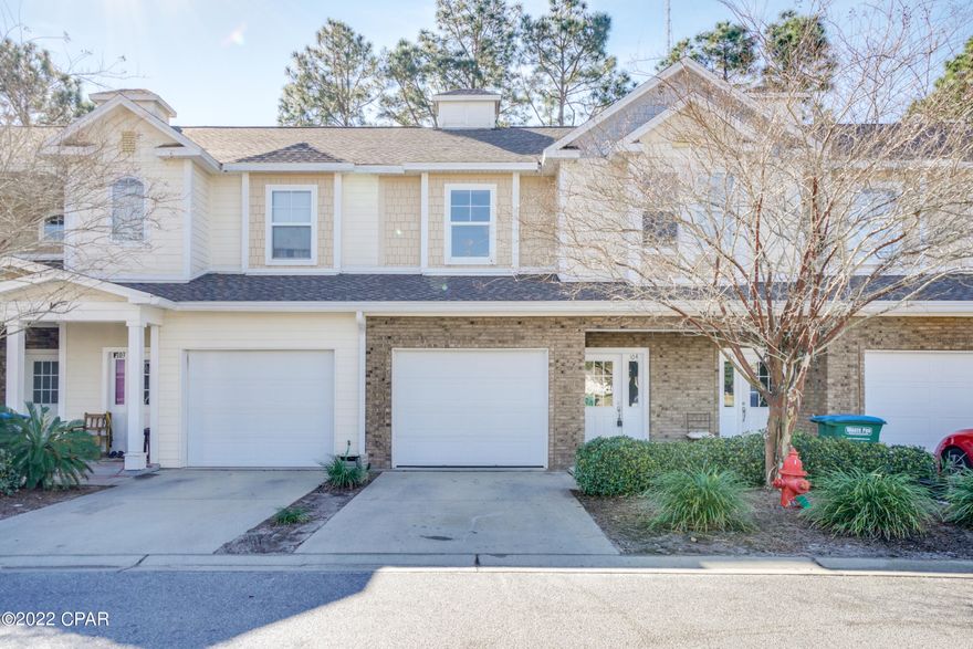 CURRENTLY UNDER CONTRACT, SELLER ACCEPTING BACKUP OFFERS 25K Price Improvement! Tucked in the gated community of Villas at Suncrest in Panama City Beach, this two-story coastal condo is conveniently located featuring a 1 car garage, open main living areas with new wood LVT flooring and carpet and tranquil back porch area for unwinding outdoors. Investors or those looking for a 2nd home, can enjoy close proximity to the beach for long-term residency or long-term rental. Well maintained, new flooring throughout has been added and interior walls and trim have been refreshed with new paint. The master suite includes a walk-in closet and private bath, while the second bedroom, also with private bath provides additional accommodations. Residents enjoy beautiful pet friendly grounds and common areas with access to a community pool, clubhouse, grilling area and fitness center. Ideally located just minutes to the nearby naval base, St. Andrews State Park, shopping, entertainment, fine dining and best of all, our beautiful white sandy beaches. If important, Buyer should verify all data and dimensions. Call today for a showing.