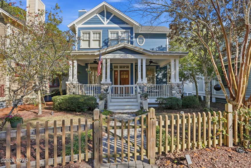 Welcome to a home where modern design meets relaxed coastal living. This stunning Craftsman-style bungalow was completely remodeled in 2023 offering a fresh, move-in-ready home with nothing left untouched. Updates include a brand new HVAC (2025), luxury vinyl plank flooring throughout (2025), quartz countertops, new cabinetry, newly tiled showers and backsplash, updated lighting, select new stainless-steel appliances, a newer roof in stalled in 2023, and an expanded driveway along with many other thoughtful upgrades.

Set within the gated community of Wild Heron, owners enjoy access to resort-style amenities such as a boathouse, fitness center, inviting fire pit, scenic nature trails, a dock on Lake Powell, and a beautiful pool and hot tub. This is a rare opportunity to own your own slice of paradise, with an optional Watersound Club membership offering golf and tennis at Sharks Tooth and Wild Heron.