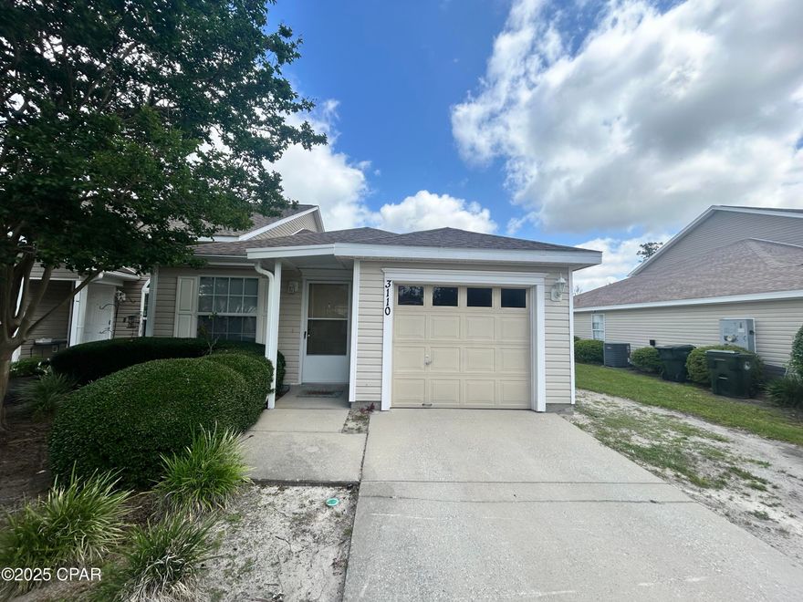 Welcome to this charming 2 bedroom, 2 bathroom home in Lynn Haven, FL. This cozy home features LVP flooring throughout, a spacious open kitchen, and tile bathrooms for a modern touch. Enjoy the convenience of a one car garage and washer and dryer hookups for added comfort. Take advantage of the community pool for relaxation and unwind. Don't miss out on this lovely home in a desirable location.