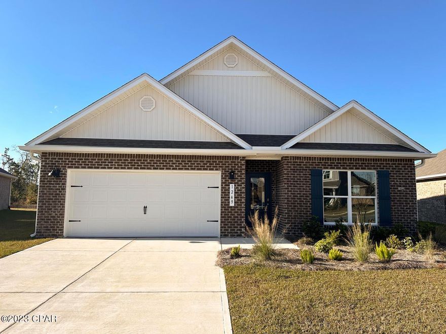 Andrews Park is centrally located off 389 in the very desirable area off Lynn Haven. Our Rhett floorplan is all brick, 4-bedroom 2-bath, it is an open concept floor plan, with a boasting 1,835 sq.ft.  The Rhett floorplan has upgraded finishes throughout. You will find 9-foot ceilings with 10-foot trays and beautiful crown molding.