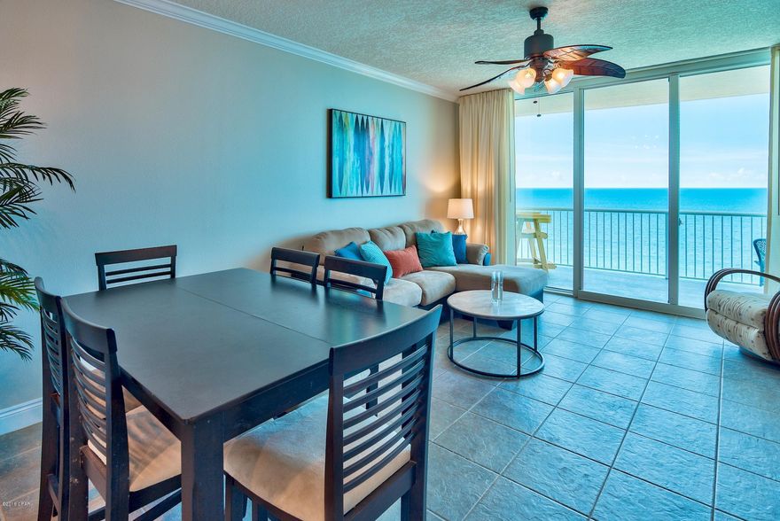 Looking for the perfect beachfront unit on the Emerald Coast? Take a look at Palazzo Unit #1502, a fantastic 3-bedroom, 3-bath unit with a Gulf front master bedroom, expansive balcony, fresh paint throughout and new decor! With four floors of underground garage, this is 19th floor elevation for amazing panoramic views of the Emerald Coast. The floor to ceiling sliding glass doors & windows enhance the Gulf views even more. Access a spacious 246 sq. ft. balcony from the living area and master bedroom, which is the perfect place to relax, dine or entertain. Interior offers a welcoming coastal feel with the fresh paint. The open floor plan and raised ceilings allow the unit to feel very spacious. Crown molding is a beautiful detail for the main living areas and master. Sold fully furnished! Tile floors extend throughout the entry, kitchen, living & dining area and bathrooms - perfect for easy beach living and maintenance. The kitchen is very open with a large granite breakfast bar & countertops. Updated with stainless steel appliances and plenty of storage with ample cabinets and pantry. Take in views of the Gulf of Mexico while preparing a meal. This floor plan is great for entertaining with the breakfast bar, dining area and living area combined. There is extra privacy for the Gulf front master bedroom which is split from the two guest bedrooms. The master suite is exceptional with direct access to the balcony, a large walk-in closet, spacious room with new decor for the king bed, crown molding and an en-suite bathroom. Beautiful bathroom offers a Whirlpool tub to unwind in, double vanity, tile floors and separate walk-in shower. One of the guest bedrooms conveniently offers an en-suite bathroom with a shower/tub combo and a queen bed with fresh decor. The additional guest bedroom features a double bunk bed for extra sleeping accommodations and the guest bath is accessed from the hallway and has a pedestal sink and walk-in shower. There is a full size washer & dryer in the unit with storage above. This is currently a non-rental unit but will be an incredible turn key rental investment, second vacation home or full time residence. *This property also has access to a storage closet on the 15th floor through 2019 - great spot for beach gear.*

Palazzo amenities include an elevated Gulf side pool, hot tub along with a boardwalk and designated beach with complimentary beach service (Mar-Oct). The fitness facility and on-site lobby is Gulf front and there is a meeting room available. The HOA is established and does a phenomenal job of keeping the building maintained. At Palazzo, you are on the desirable West End of Panama City Beach just 1 mile from Pier Park shopping center and less than 20 minutes from the Panama City Beach International Airport. Unlike the competition, Palazzo is a low-density building consisting of only 129 direct Gulf Front units and has four levels of covered Gulf Front parking under the building - no need for massive parking garages with elevated walkways across the street. Do not miss out on this incredible opportunity to own an affordable 3-bedroom unit at one of the finest condominiums in Panama City Beach!