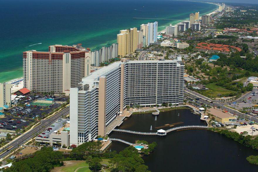 Laketown Wharf Resort Is In The Heart Of All The Fun & Excitement In Panama City Beach – Just Steps Away From The World's Most Beautiful White-Sand Beaches, Shopping, Dining & Entertainment. This Beachside Resort Offers Unparalleled Amenities With Convenient Beach Access, 5 Unique Pools, A Kids Funscape Playground, Splash Bar & Grill, Gulf View Fitness Center & Covered Garage Parking. Laketown Wharf Offers A Variety Of Views Including The Gulf Of Mexico, Lake & Golf Course. Enjoy The Nightly Fountain & Light Show & Market Shops Along The 52,000 Square Feet Of Lakefront Boardwalk. This Residence Has 2 Bedrooms 2 Baths, Bunk Room & Can Easily Accommodate Over 8 People. Features Include: New Furniture, Flooring & Paint, Large Open Floor Plan, Expansive Balcony, Granite Countertops, Fully Applianced Kitchen With Breakfast Bar, Master Suite With Double Vanity, Garden Tub & Separate Shower. Multiple Views, Floor Plans & Floor Heights Also Available! Models Open Daily From 10-4! Financing Available With Only 10% Down (Subject To Credit Approval)! Call For More Details!