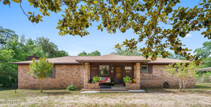 Location, Location, Location! This well-maintained brick ranch is in the heart of Choctaw Beach, three bedroom/2bath home.  The current owner uses the 3rd bedroom as an office.  The oversized living room has a large fireplace. Both bathrooms were recently remodeled. The lot is big, with .68 of an acres. A small play area for the kids and completely fenced to secure the pups. The deck is 12' wide and expands the entire length of the house. There are mature trees, including mature fruit trees. There is a workshop in the backyard with running water and electricity. Next to the workshop is a carport. Additional storage sheds for all your yard tools.  Ten miles South is Destin Commons, FWB airport is 15 miles West, and Choctaw Park and boat launch is 1.5 miles South East.