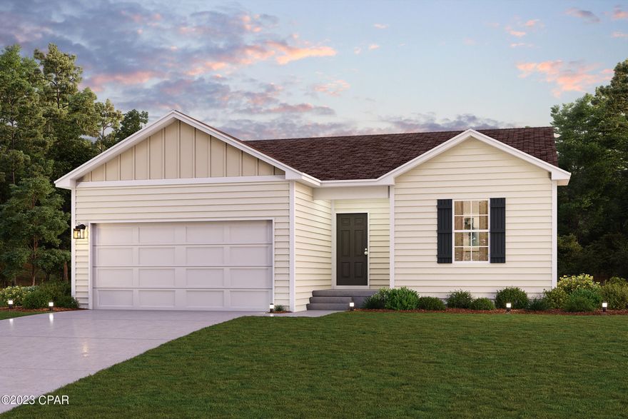 Prepare to be impressed by this DELIGHTFUL New home in the Sunny Hills  Community! The desirable Abernathy Plan features a Great open room that flows into a well-appointed kitchen. The Kitchen features gorgeous cabinets, granite countertops, and Stainless-Steel Steel Appliances (Including a Range with Microwave and Dishwasher). The primary suite has a private bath, dual vanity sinks, and a roomy walk-in closet. This desirable plan also comes complete with a 2-car garage.