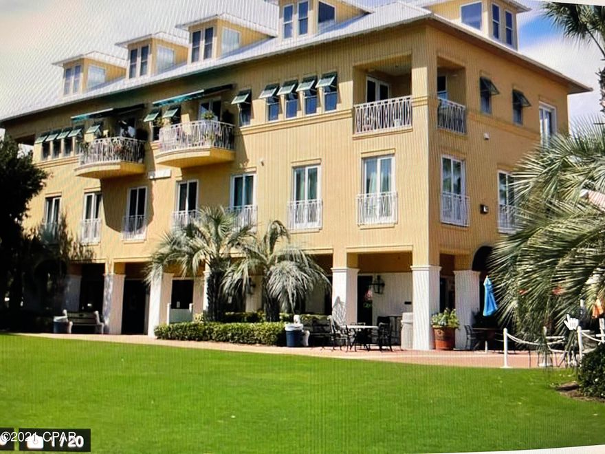 One bedroom condo overlooking the Village Green, Lake Carillon and the beach Community of Carillon Beach. 

This unit is on the 3rd/4th  floor with the elevator directly next to it on the 3rd. It has 2 full baths.

Freshly painted. Sleeps 4 with sofa bed in the living room.  Room in Master for a blow up mattress or put a built in sleeping area. So much storage you could live there full-time. In Downtown area, where concerts are held beneath.Spa and Restaurant in the building.

Downtown fitness center, restaurants, shopping, use of 3 pools, tennis courts, basketball, church, all within very easy walking distance. A perfect place for a single/couple to live or vacation and still have guest.

Great kitchen & has laundry closet.

Rare find in this gated with roving security ''Jewel Box'' Commu