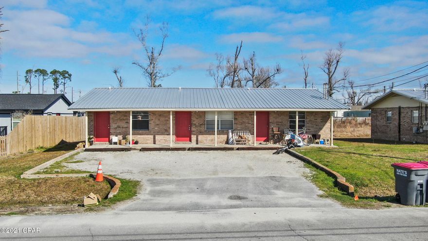 TRIPLEX FOR SALE! Each unit has 1 bedroom, 1 full bath and an open living/kitchen concept. Every unit has its own water meter and electric meter and each tenant pays for all their utilities and $650-$700 per month in rent. The exterior is brick with a newer metal roof and has a covered front porch and 4 parking spaces up front. The lot size is 75x185.5 (per survey) and has already been surveyed to split the lots if so desired (Ask your Realtor for a copy of the survey).  Additional Triplex for sale next door (units D, E & F).  Call today for your own private preview.