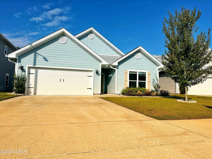 Welcome to 529 Cove Villa! This beautiful home is located in Emerald Cove Villas, a beautiful new subdivision on the east in of PCB, near the Hathaway Bridge, NCSC, and 5 min from our sugar white sandy beaches! The home is a popular split floorplan with an open living and dining area. The kitchen has beautiful granite countertops, a large island, and stainless appliances. There is a LARGE back porch, and a fenced in yard. this home is PET FRIENDLY and comes with a washer/dryer (that is excluded from the lease).  The home backs up to a nature preserve for additional privacy and serenity. To see this home, just text a photo of your ID with the address to our office phone and we will set up your showing within the next business day!