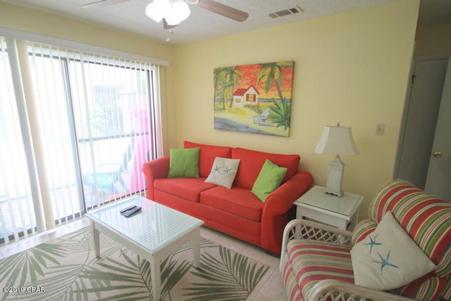 This is a great opportunity to own a piece of paradise. This complex is directly across the street from the Gulf. The complex has two pools, club house, grills, shuffle board and balcony. This unit will sleep six and is fully furnished. This complex is a short walk to the beach or a short walk to Mike's Dinner and Oyster Bar.This is a good rental or second home. All information is believed to be correct but should be verified by the Buyer.