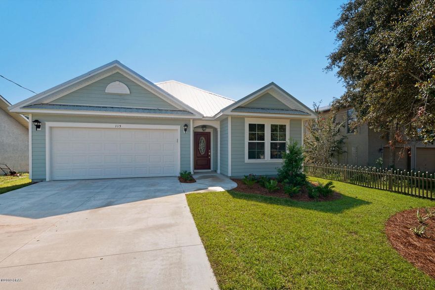 UNDER CONTRACT, ACCEPTING BACKUPS. First, such terrific curb appeal, fully landscaped with sprinkler system, plus a 2 car garage! Inside features a very comfortable floor plan, 3 spacious bedrooms, elegant lighting, gorgeous granite, white cabinets, plank flooring, stainless appliances, and lots of roomy closets! Make sure you view the large master suite and check out the master bath, simply gorgeous!  Just minutes to Pier Park's shopping, fine dining, the Aquatic Center, Frank Brown Recreation Center and the amphitheater! 10 year home warranty, professional home inspection and wind mitigation included by the builder!  You will love everything about this home! Ask about special financing on this home! PLEASE NOTE PHOTOS ARE OF PREVIOUSLY BUILT HOME. COLORS MAY VARY.