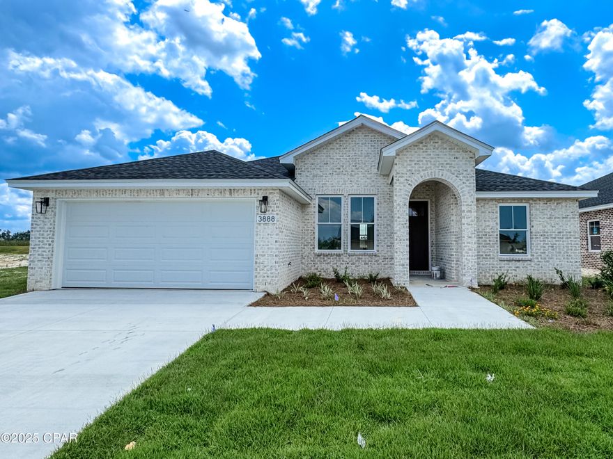 Welcome to Game Farm, a secluded place to call home. As a Veteran and a local to Bay County, Ben Wortman Construction has brought this quaint community to a central location in Panama City. Wind through the entrance and over the bridge to find this spacious community, future features to include large wide homesites, brick homes, preservation area, ponds, the park, and walking path. CONSTRUCTION: Endless quality upgrades are found in this home including spray foam insulation, 10' ceilings, recessed lighting, all brick exterior, and sprinkler system. Tray ceilings in living room, dining room, & master bedroom and double vanities in the master bath.