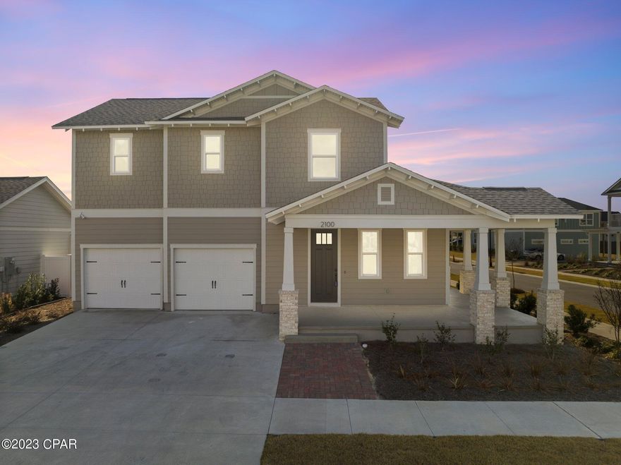 CURRENTLY UNDER CONTRACT, SELLER WILL CONSIDER BACKUP OFFERS. Beautiful home in SweetBay,Harris Doyle Navarre plan,4 bedroom, 3. 5 bath plus loft. Perfect for entertaining featuring an open great room and a large covered back porch with outdoor fireplace on a corner lot. SweetBay is a walkable community with access to the bay for kayaking, paddle boarding and fishing, two pools, playground, sports court and walking trails. 

Please verify measurements if important.