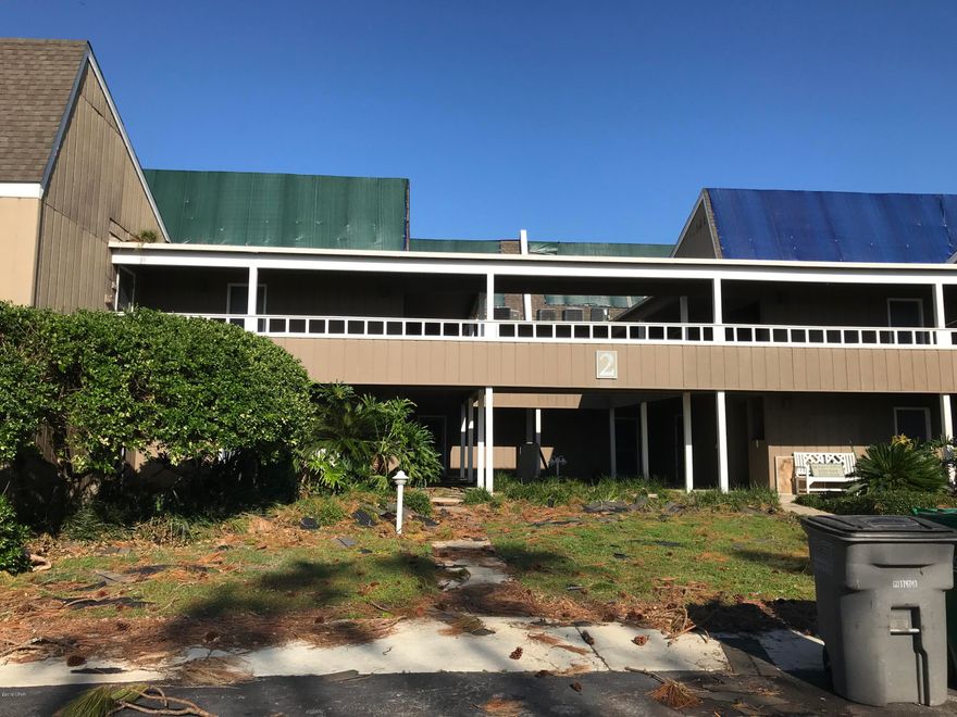 Condo building had roof damage in the Hurricane. Moisture damage from the storm to walls & floor. HOA has replaced Roof. HOA Insurance Deductible Assessment of $3596.42 has been paid by the Seller.