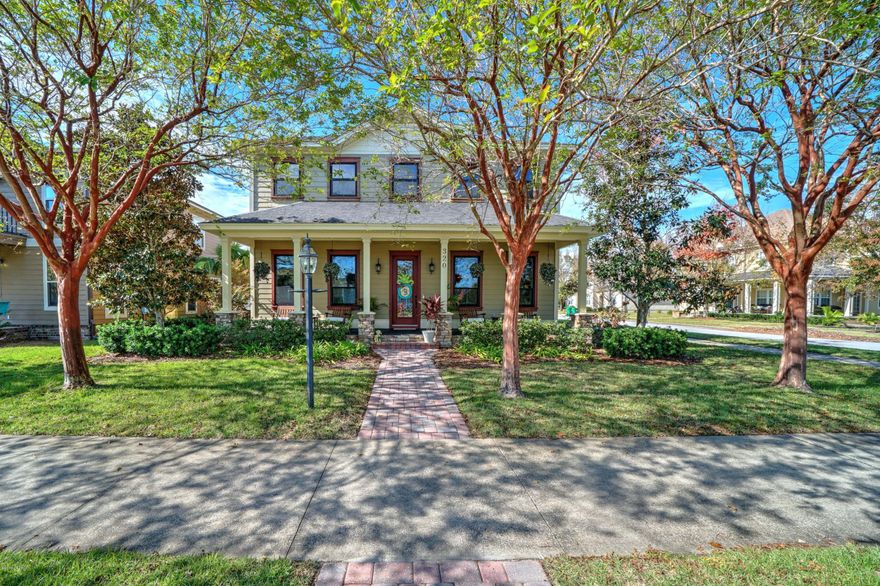 CURRENTLY UNDER CONTRACT-SELLERS ACCEPTING BACKUP OFFERS. This custom built 4 bedroom/3 bath home is situated on a corner lot in Tapestry Park very near to Peacock Park & the community room, pool, tennis/basketball courts. The backyard is a private sanctuary with salt water pool & hot tub! The home has a large family room w/ gas fireplace both upstairs & downstairs. The first floor living/dining/kitchen area is very open. The upstairs master bathroom has recently been remodeled & features a stand alone tile shower with separate tub, double vanity and wood-look tile floors.  You will love the teak wood floors throughout the main living areas.  Only a short 1/2 mile to your nearest beach access Tapestry Park is a very sought after neighborhood because of its location & amenities Enjoy a very roomy 2 car garage with storage and additional parking pad added by the current owners.  Large kitchen pantry and very roomy laundry room are just a few additional perks!