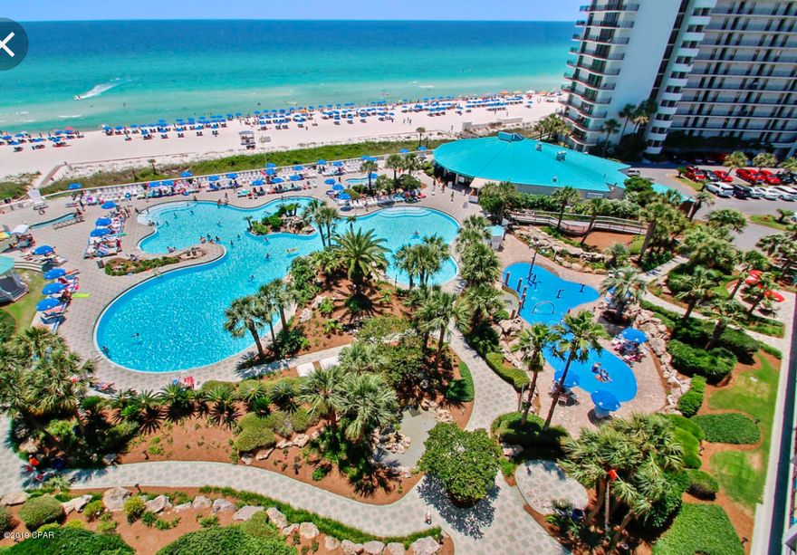 Edgewater Beach Resort  ground floor unfurnished 1BR/2BA, 853 sf golf villa in the heart of PCB.  Amenities galore at Edgewater.  Complex is beach front w gulf front dining, par 3 golf course, tennis, work out facilities, gated and secured, amazing gulf front lagoon style pool and several other pool throughout the property.