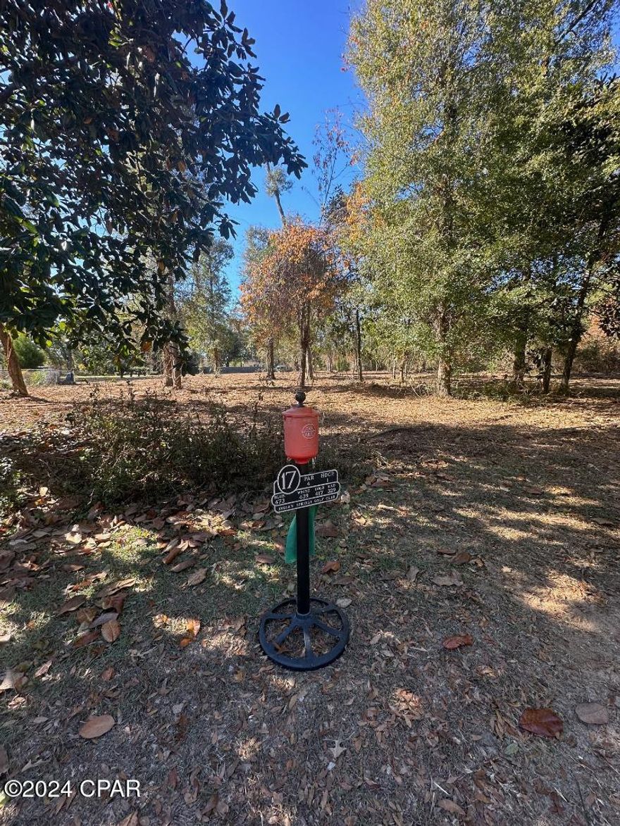 Golf course lot in the Indian Springs neighborhood.   This mostly cleared lot sits across from the tee box on hole 17 of an 18 hole golf course.   The Clubhouse is just around the corner.   Nature trails down to the Mill Pond (that are County maintained) are just down the road.   Perfect spot for you to build your forever home.   Save money and hook up to the public water and sewer that is almost complete.   Call today for your appointment!!