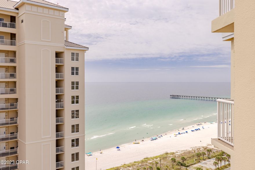 Great Ocean views from this 13th floor condo! Large 1 bedroom with 2 baths. 
NEW ADIRONDAK PATIO FURNITURE!
New Dining table and chairs.
Grand Panama is one of the elite buildings in Panama City Beach. Tower 2 has it's' own roof top pool. Also BBq area as well. Another tropical pool Gulf front. A tiki bar that has drinks and food. Grand Panam has it all. Close to Pier Park.  A must see condo.