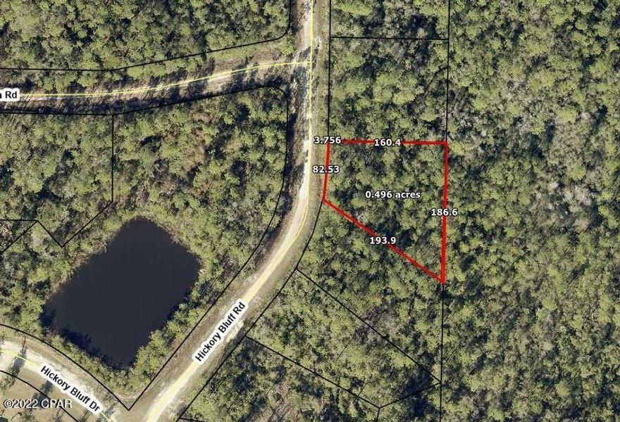Hickory Bluff, named for the trees and high and dry land, here is a building lot, ready for a new construction or mobile home. Surrounded by new homes and a short distance to Fanning Bayou, fishing, boat ramp and just a few miles from Lynn Haven. The lot has with no association fees so bring your boat, RV, build a pole bar or workshop. Peaceful, quiet and ready to go today! Lot next door is for sale as well or choose from any of the 50 lots we have for sale in Hickory Bluff community! Call for additional details.