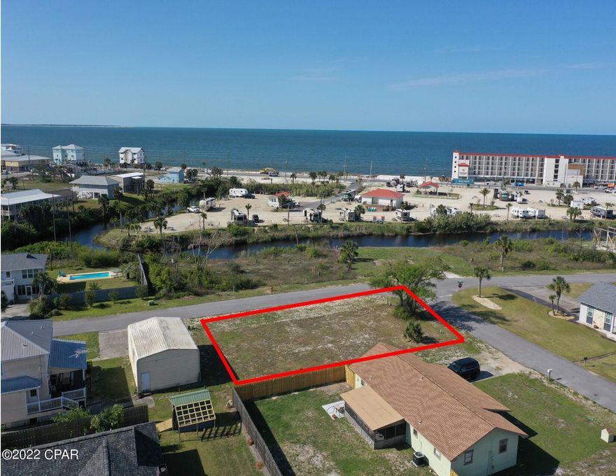 Nice X flood zone lot in Mexico Beach tucked away in a quiet residential neighborhood with very little traffic, yet this corner lot has a nice gulf view and overlooks the newly rebuilt El Governor Campground. No HOA dues or buildout timeframe. Short term rentals are allowed.