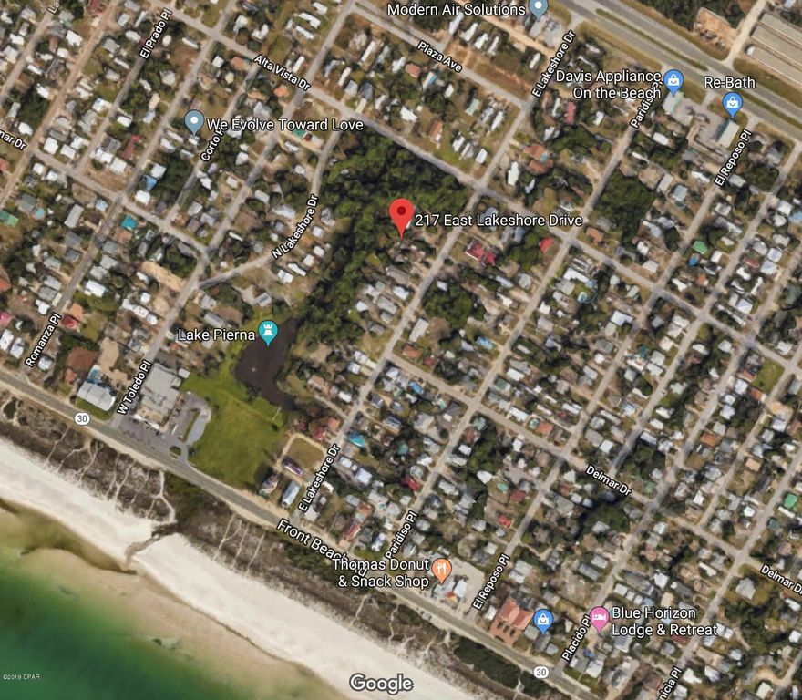 LOT HAS BEEN CLEARED AND FILLED.  This is a HUGE lot in Laguna Beach.   Over 200' deep and 50' wide.  ONLY 1.5 BLOCKS TO THE BEACH.  This is zoned R-2 so could potentially build a duplex on the lot.  SEWER IS ALREADY RUN TO THE LOT.  The owner has run sewer lines to the property.   Gulf views possible from a 3rd story.  Lots of room for a pool in the back if desired.  VERY CLOSE TO CAROUSEL MARKET AND THOMAS DONUTS.   Right in the middle of the Laguna Beach dedicated beach.  Access road has a left hand turn heading west from Hwy 79 intersection.   Easy to go east and west on Hwy 98.