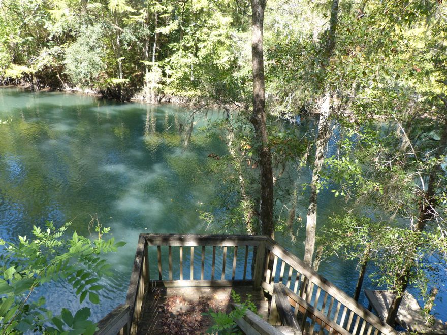 Great retreat home located on beautiful and serene Holmes Creek. An out door persons' paradise. Just get in your boat and enjoy a day of fishing, canoeing or kayaking. This house was updated three years ago with new metal roof, siding, gutters, air conditioner, hot water heater, crown molding and bead board ceilings, new blinds,and dock along with added french drain. It features a living room and family room, 4 BR, 2 Bath, laundry room, kitchen with island, white cabinetry, and a large storage building wired for electricity.  It is walking distance to City Hall and the Community Center.