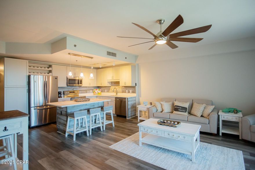 This newly remodeled 1 Bedroom, 2 Bath with a Bunk Room is absolutely amazing and ready for occupancy or rental ready. Spectacular views of the Lake at Laketown Wharf from the private balcony. New floors, quartz countertops, new paint, stainless steel appliances, and so much more. This unit is priced to sell and is close to parking garage, pools and restaurants below.