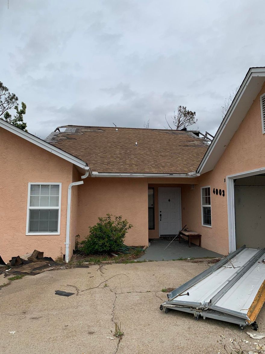 Here is a great investment opportunity in beautiful Sandy Creek. This 4 bedroom 2 bath home was severely damaged during the hurricane and will need extensive repairs. This would make an excellent flip or addition to your rental portfolio. Tyndall Air Force Base is about 15 minutes away and this could be a very appealing rental for someone stationed at the base. This home is being sold as-is and all measurements are approximate. Please verify if important.