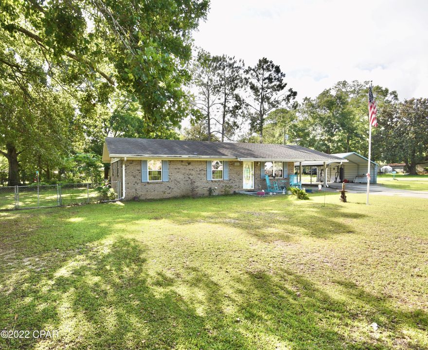 CURRENTLY UNDER CONTRACT, SELLER ACCEPTING BACK-UPS

Lovely brick home situated on over a 1/4 of an acre. It has a circular driveway, above ground pool, fenced back yard, storage shed/workshop, an attached carport, and a detached carport. The home features a spacious kitchen with some stainless appliances and a dining area with a sliding door that opens up onto the back deck overlooking the pool. The wall between the two back bedrooms have been opened up to create a ''pass through'' between one another to make the master bigger. There is an accordion style door between the rooms that can be closed. The 24x12 shed has electric ran to it, a work bench, and peg board wall. Perfect for storage or a workshop! The laundry room is located in a room underneath the carport. Fridge does not convey