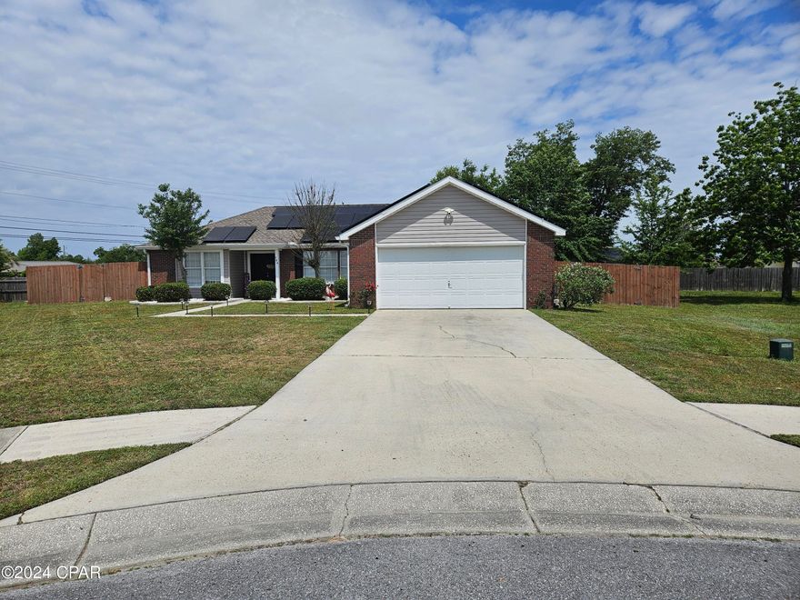 Unwind in style at this beautiful 3 bedroom, 2 bathroom home in the desirable Brittany Woods subdivision of Callaway. This property boasts a spacious fenced-in backyard, perfect for creating your own private oasis.

Convenience awaits! Enjoy close proximity to Tyndall Air Force Base, shopping, restaurants, and all the excitement of Bay County. Plus, spend your days soaking up the sun on the World's Most Beautiful Beaches, just a short 25-minute drive away.

Inside, you'll find a comfortable living space that has been recently upgraded. Solar panels help keep your utility costs low and contribute to a greener lifestyle.

Make this your home today! This long-term rental won't last long. Contact us now to schedule a viewing.

*GAS Furnace and hot water heater