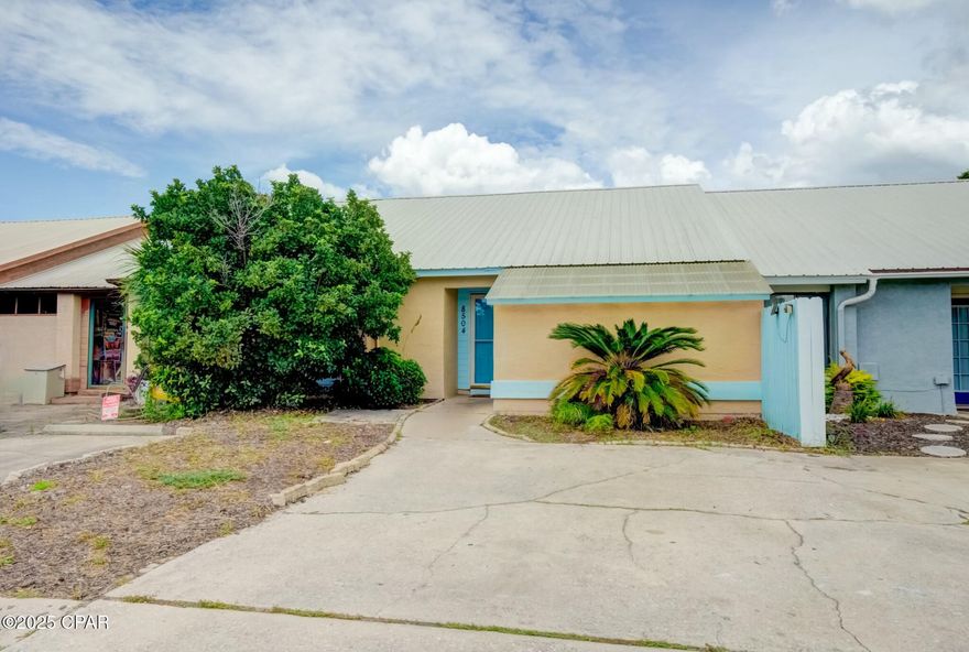 Short-Term Rentals Allowed! Ideally located in the heart of Panama City Beach, this property presents a strong opportunity for investors or buyers looking to add value--with no HOA fees and sold furnished for convenience.
The layout offers 2 bedrooms plus a flex room currently utilized as a 3rd bedroom, maximizing rental potential. Both the primary bedroom and living area provide direct access to a private, fenced backyard, featuring an expansive deck ideal for entertaining or accommodating guests. Durable LVP flooring throughout offers a low-maintenance option--perfect for beach living and rental turnover.
Located approximately 1 mile from public beach access, this property is perfectly positioned for enjoying the Gulf while remaining close to shopping, dining, and popular local attractions.
Parking includes two spaces directly in front of the unit, with additional parking available along the common drive off N. Lagoon.
Buyer to verify all measurements if important.