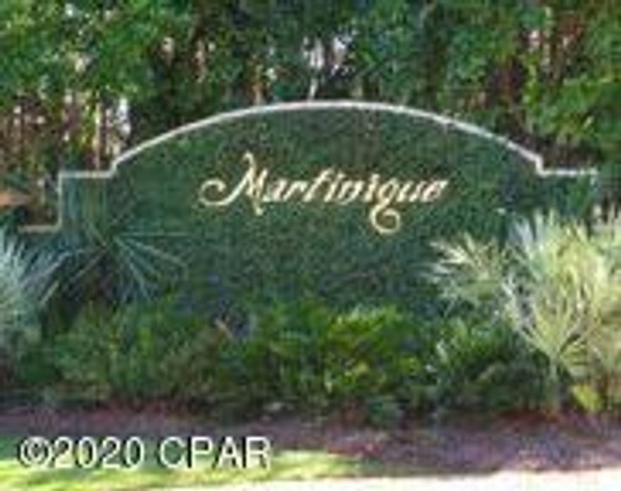 Beautiful Lot ready for your Dream Home in a premier gated neighborhood Martinique. Close to some of the best restaurants, marina's, and one the States favorite State Parks St. Andrews. Martinique features a community pool, Walking trails,Children's Playground and Park Pavilion. All info is approx. and must be verified by Buyers if important.