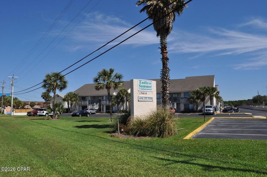 ***PHOTOS COMING SOON***

Located in Endless Summer Condominiums, this charming 1 bedroom, 1 bathroom second-floor condo offers the perfect blend of comfort and convenience in the heart of Panama City Beach. Just a short walk to Beach Access 70, you can enjoy easy access to the white sandy beaches and emerald waters of the Gulf Coast.

The condo features a functional galley-style kitchen, updated cabinetry, and modern fixtures throughout. The bathroom has been refreshed with updated flooring and fixtures for a clean, contemporary feel. Endless Summer offers fantastic community amenities including two swimming pools, public grilling areas, shuffleboard courts, and a community gathering space for owners and guests to enjoy.

Conveniently located near local favorites like Mike's Oyster Bar and McGuire's Irish Pub, and only a short drive to Pier Park for shopping, dining, and entertainment, this condo is an ideal beach getaway, full-time residence, or an excellent short-term rental and investment opportunity. Unit comes mostly furnished with some negotiable items.