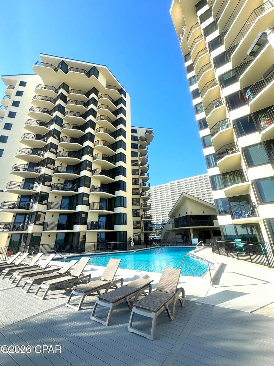 Fully furnished and turnkey 1BR/1BA at Sunbird Condominiums offering immediate rental or personal use on the beach of Panama City Beach. Approx. 609 H&C sq ft with a functional, light-filled layout and all furnishings conveying. Sunbird offers resort-style amenities including three pools (one heated), pickleball, tennis, shuffleboard, fitness center, and direct beach access. Prime location on Thomas Drive near dining, shopping, and entertainment. Ideal investment, vacation retreat, or both. Professional photos coming soon!