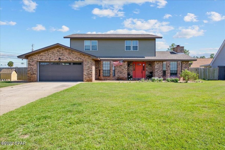 You'll feel at home as soon as you walk into this beautiful five bedroom, three full baths with an office, this home has plenty of room for the whole family! First floor features are an open floor plan, LVT throughout, dedicated laundry room, dedicated office, two bedrooms and one full bathroom, there are three doors that open onto the deck that lead to the beautiful fully fenced backyard, with mature trees and raised planter beds, upstairs features are LVT throughout, three bedrooms with a private primary bathroom and one additional full bathroom.