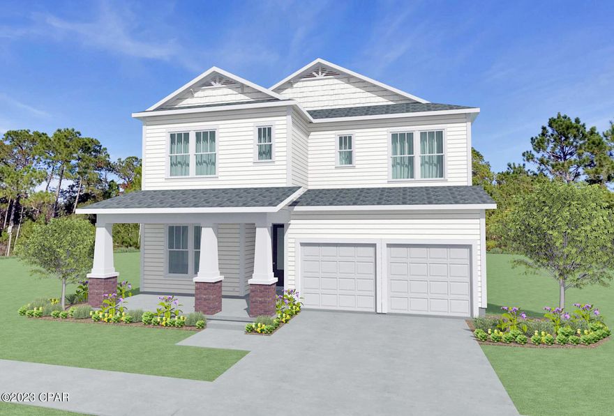 New Construction by Fischer Homes in the beautiful SweetBay community with the Ramsey plan. 4 BR plus a bonus / loft, 4-1/2 baths and covered front and rear porches. This open plan showcases an island kitchen with stainless appliances including a gas range, a tile backsplash and a large walk-in pantry. The private owner's suite highlights a tray ceiling, a master bath with a tile-to-ceiling shower and dual closets. SweetBay is a walkable community with unrivaled amenities: dock with Bay / Gulf access for kayaking, paddle boarding, and fishing, parks, junior olympic resort pools, sports court, miles of trails, and future amenities including a Publix-anchored town center and marina! New home buyers even get priority access to top-rated University Academy!