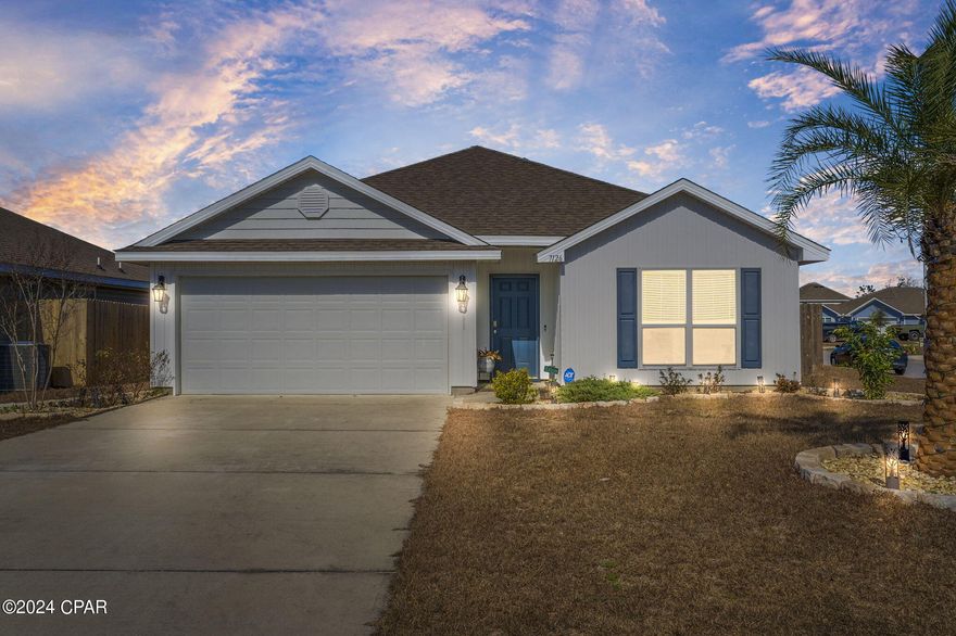 CURRENTLY UNDER CONTRACT, SELLER WILL CONSIDER BACKUP OFFERS.  SELLER PAYING OFF SOLAR PANELS WITH FULL PRICE OFFER!! $35/month electric bill!!  Welcome home!  You won't want to miss this beautifully maintained 4 bedroom 2 bathroom home located in the quiet neighborhood of Barrett's Park.  Only 25 minutes to the beach, 15 minutes to town and a short drive to Tyndall AFB.  Home features include tropical landscaping, gorgeous quartz countertops throughout, upgraded sink/faucet, split bedroom floor plan, epoxy floors in the garage and a good sized fenced in backyard with covered porch to enjoy the amazing FL weather.  The home is positioned on a culdesac-like street with very little through traffic.  Great for families with children.  Lastly, the home features a full array of solar panels that provide most of the homes power year round.  Don't miss your chance to check this one out!  Call me today for a private showing.