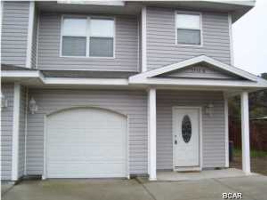 Nice 3 bedroom 2 1/2 bath townhome that offers a one car garage-new paint- new carpet in the living area- tile in baths and kitchen- the 3 bedrooms are carpet- master has nice size walk in closet. this unit does share a driveway with the A unit- there is a separation fence in the back between the 2 properties. NO PETS !!!