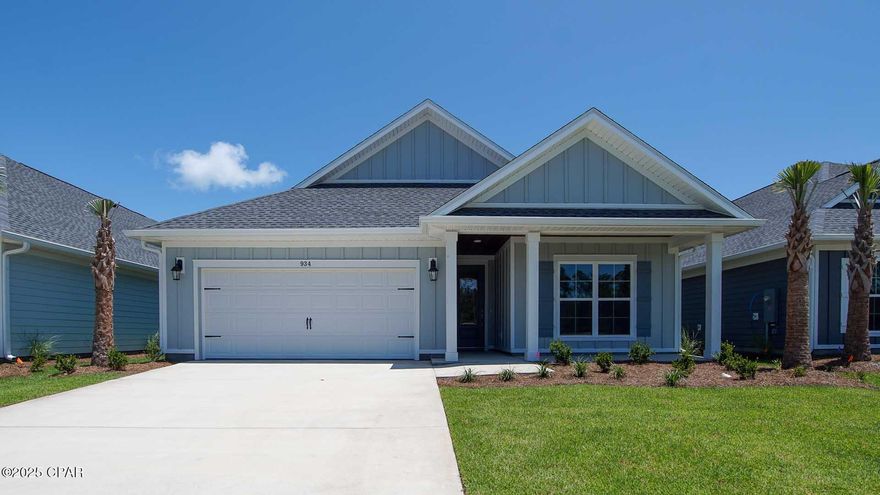 Welcome to 1034 Crystal Bayou Boulevard, a new home at Breakfast Point East in Panama City Beach Florida. This is a model home and sales center, and it has been released for sale. It is being sold as/is however the furniture and window treatments will not convey with the sale. Window hardware and all appliances currently in the townhome will remain. the appliance warranty will be for the time remaining on the item.  Entering this home, you will find EVP flooring leading to the open concept living area, brightly lit by the many windows. Elegant interior features include EVP flooring, quartz countertops, an elegantly designed kitchen and spacious bedrooms.  



The chef-inspired kitchen faces the living area and features a large center island with a single basin undermount sink, quartz countertops, stainless-steel appliances including a gas cooktop, and a large walk-in pantry. Near the back door, you'll find a secluded hall leading to the primary bedroom and an extra linen closet. In addition to privacy, this bedroom has natural light from the large windows, elevated ceilings, and sleek EVP flooring. The primary bath includes a dual sink vanity with quartz countertops, a linen closet, large tile shower, and an oversized walk-in closet with wood shelving. 
The laundry room can be found in the mudroom just off the foyer with the door to the garage. 
Beyond the interior features and details, every home is equipped with Smart Home Technology. This thoughtful integration of technology ensures that your new home is perfectly designed to meet the demands of modern life. Enjoy quality materials and workmanship throughout, with superior attention to detail, in addition to a one-year builder's warranty. Contact us today to schedule a tour.