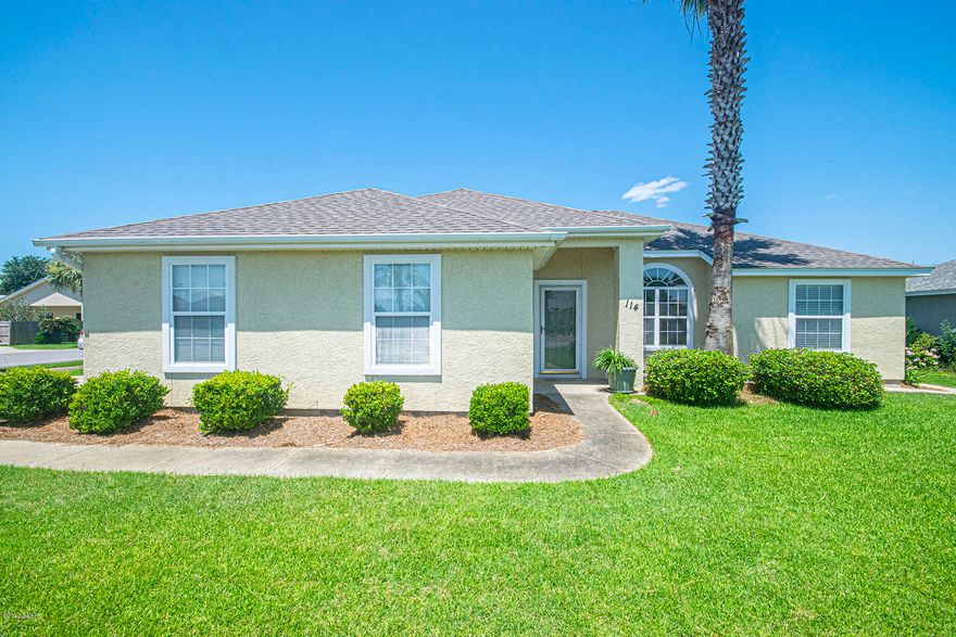 'CURRENTLY UNDER CONTRACT, SELLER ACCEPTING BACKUP OFFERS' Located in the coastal community of Summer Breeze, this spacious and updated 3 bedroom, 2 bath home sits on a lovely corner lot and features a large fenced back yard, all  just a few minutes walk to white sands of Panama City Beach. With an open floor plan, a spacious living room, casual dining room, and an island kitchen this home is ideal for easy living.  Desirable split floor plan finds the Master Bedroom privately located on one side of the home with an updated Master Bath featuring granite and frame-less glass shower doors. Custom kitchen includes granite, stainless range hood and appliances, upgraded fixtures, and soft close drawers and cabinetry. A lovely extended living space is also offered in a covered back yard patio and stone-paved walkway around both sides of the home.Pride in ownership shows as this well maintained home has great landscaping,  new roof (2020) with gutters, new sprinkler pump (2019) new Tran HVAC (2018), and new Rheem water heater (2018) and a recently renewed termite bond.  Additional features include 20" tile in living areas, over-sized garage for parking and storage. A bonus to this home are stack-able front loading washer/dryer, kitchen refrigerator as well as extra refrigerator all conveying with sale. Make your appointment today to see this great home!