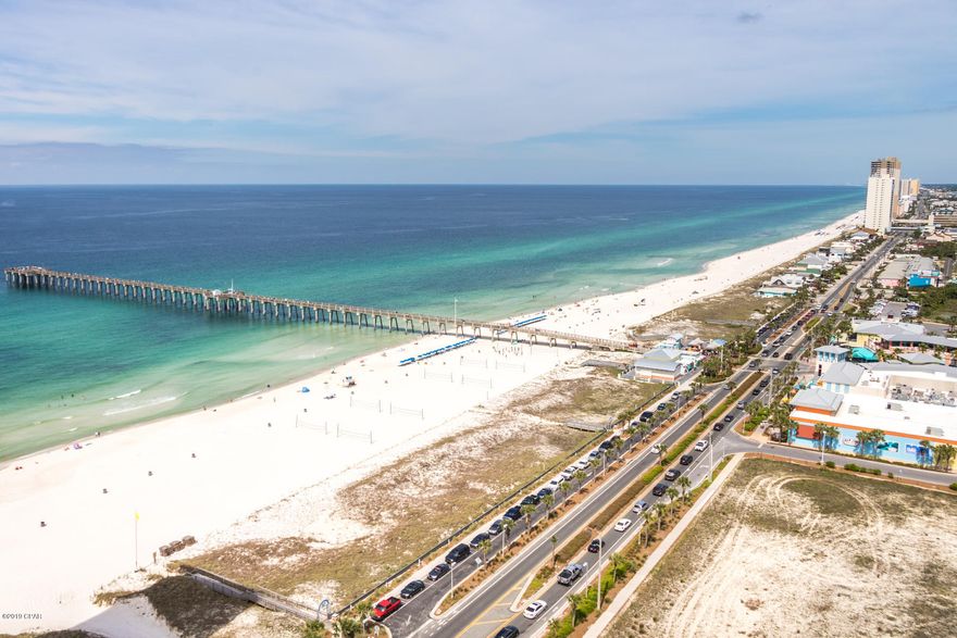 First pre-construction condos in Panama City Beach in 10 years! Adjacent to Pier Park and a quick walk to City Pier. Luxury interiors w/stainless steel appliances, quartz counters, 9 ft. ceilings, 10 ft. wide balconies. Amenities include lagoon-style pool, large fitness center, snack bar and parking garage.