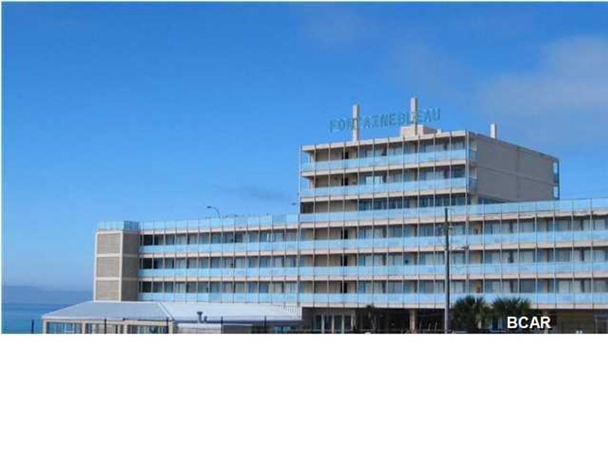 THIS IS A GREAT OPORTUNITY TO OWN A GULF FRONT CONDO ON PANAMA CITY BEACHAT A GREAT PRICE! FONTAINEBLEAU TERRACE HAS BEEN RECENTLY UPGRADED AND PAINTED, HAS A HEATED INDOOR POOL FOR YEAR ROUND ENJOYMENT, AND YOU ARE ONLY STEPS TO THE GULF OF MEXICO AND BEAUTIFUL SUGAR WHITE SANDS OF PANAMA CITY BEACH!  THE UTILITES AZND WATER ARE INCLUDED IN THE HOA FEE.