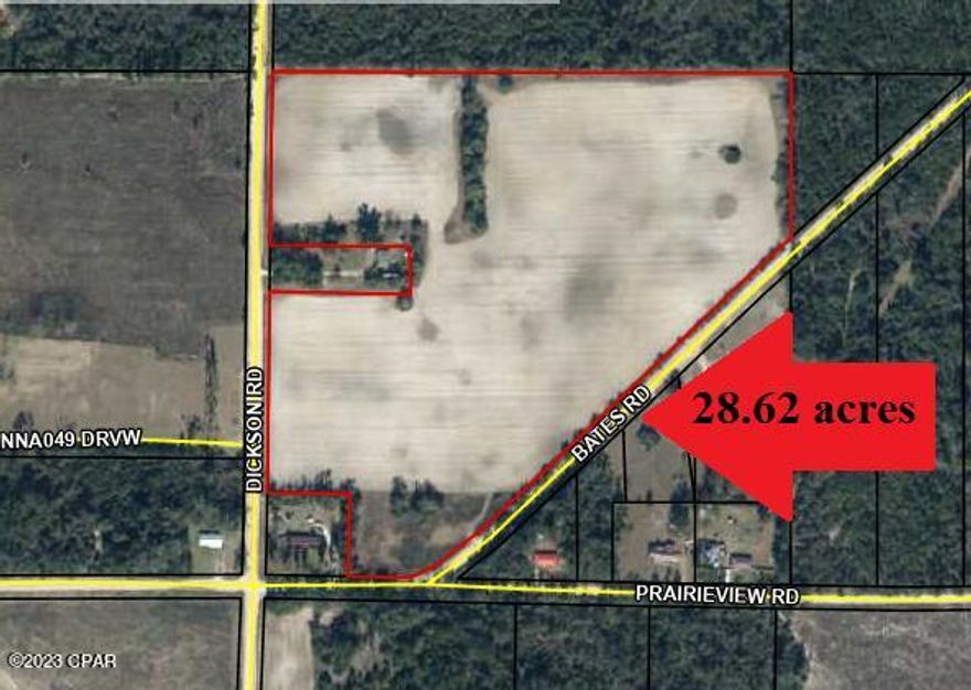 The possibilities are endless with this 28.62 acre parcel!  The property is high & dry with a nice rolling terrain that is currently used for row crop.  With frontage on 3 roads, this would be ideal to divide for home sites.  Zoned Ag-2 which is one dwelling per acre.  It's also perfect to build your dream home on!  Located in a rural area with miles of dirt roads to ride horses or ATV's - great country living that can't be beat!  Amenities such as schools, shopping, hospital, etc are within 15 miles.  Possible owner financing.  Owner is a relative of the listing agent & a licensed broker.
